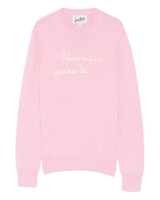 Mc2 Saint Barth Pink Pull New Queen À Broderies
