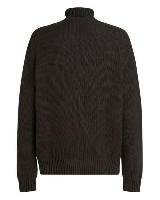 Maglione A Collo Alto di Karl Lagerfeld in Black da Uomo