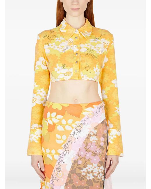 Rave Review フローラル シャツ Yellow