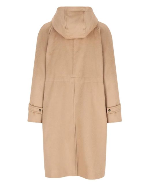 Max Mara Natural Quilted Wool Coat