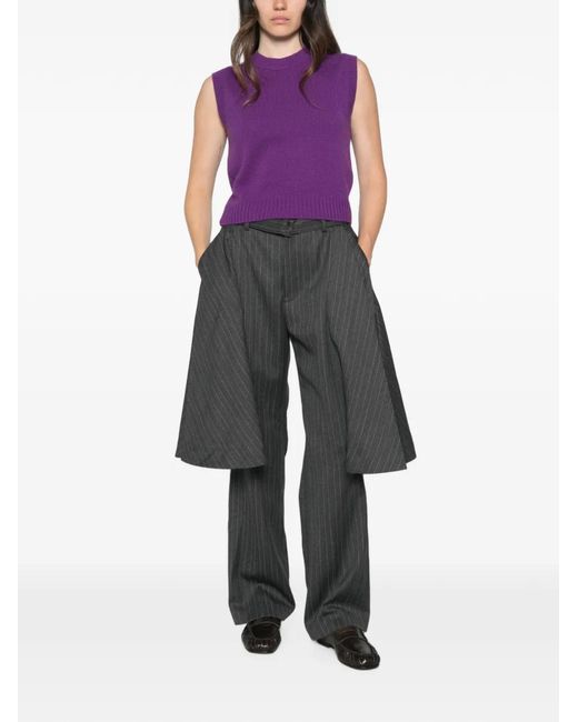 Bompard Purple Round-Neck Vest