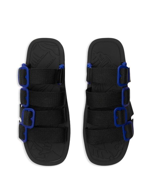 Burberry Blue Nylon Strap Sandals for men