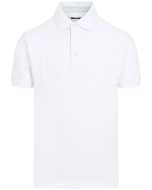 Etro Poloshirt Mit Weißer Knopfleiste in White für Herren