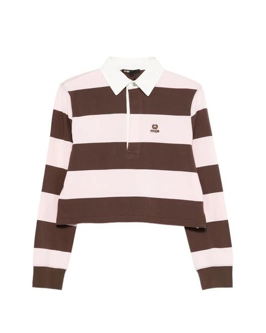 Maje Cropped Polotop in het White