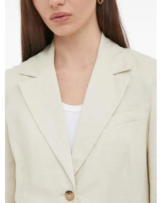 Benetton White Linen Blazer