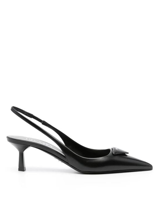 Prada Black Patent Calf Leather Pumps