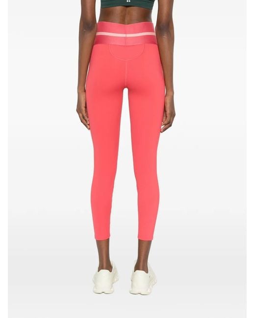 Calvin Klein Red Logo-Detail Leggings