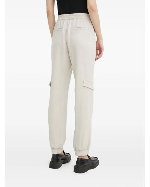 Bruuns Bazaar White Elastic-Waist Cargo Track Pants