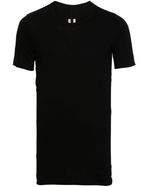 メンズ Rick Owens Basic オーガニックコットン Tシャツ Black