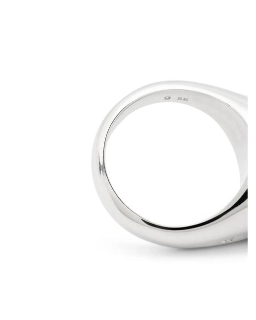 Tom Wood White Ivy Satin-Finish Ring