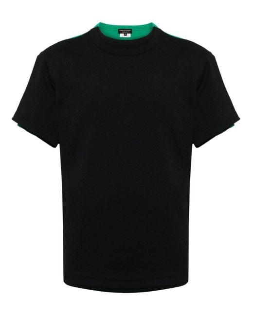 メンズ Comme des Garçons パッチワーク Tシャツ Black