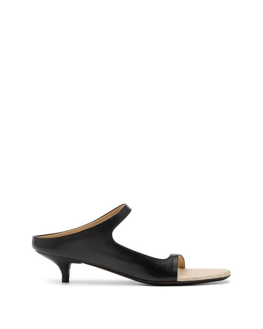 Marsèll White Fiuto Double-Strap Heeled Sandals