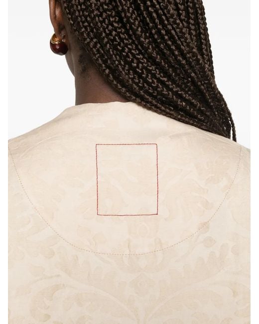 Uma Wang Natural Klarke Damask-Patterned Jacket