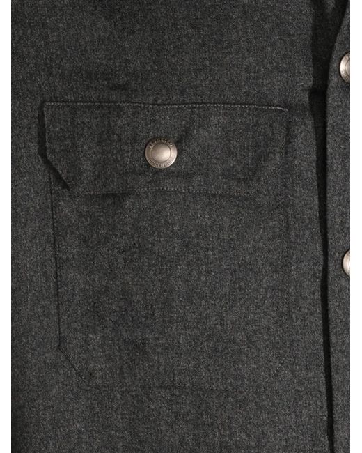 Brunello Cucinelli Button-Up Shirtjack in het Black voor heren