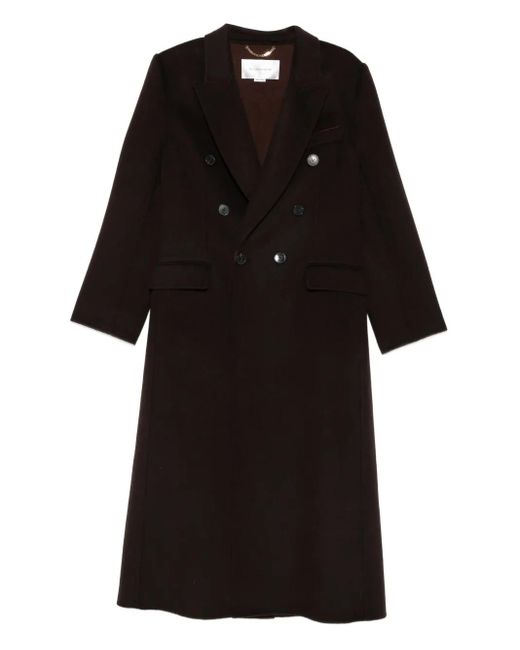 Victoria Beckham Black Double Faced Overcoat