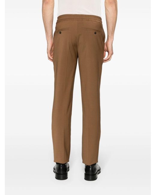 Sandro Brown Elasticated-waist Chino Trousers for men