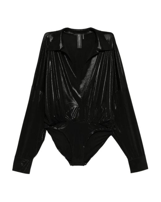Norma Kamali プリーツブラウス Black