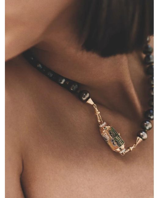 Marie Lichtenberg Metallic Pearl Mauli Necklace