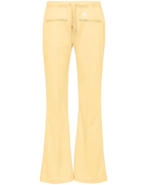 Courreges Yellow Weite Hose Mit Logo-Applikation