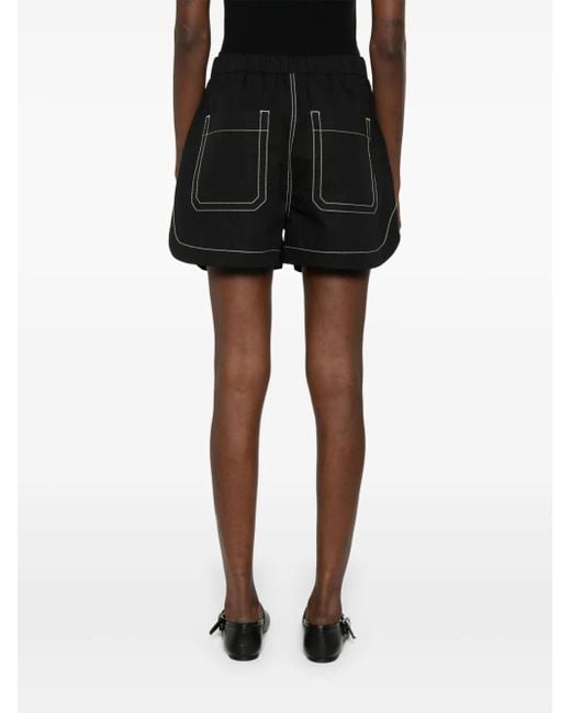 【SPORTMAX】LACRIMA ポプリン ショートパンツ Sportmax Lacrima ショートパンツ ブラック | Lyst