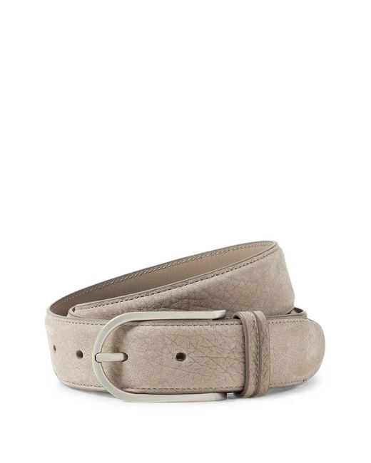 Zegna Natural Nubuck Leather Belt for men