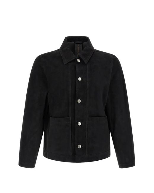 Giorgio Brato Black Suede Shirt Jacket for men