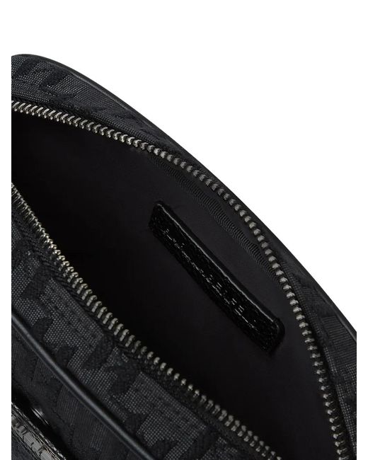 Karl Lagerfeld Black K/Monogram Jacquard Messenger Bag for men