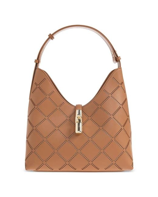 Furla Brown M Goccia Shoulder Bag