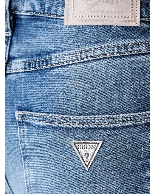 Guess Blue Bellagio Logo-Plaque Jeans