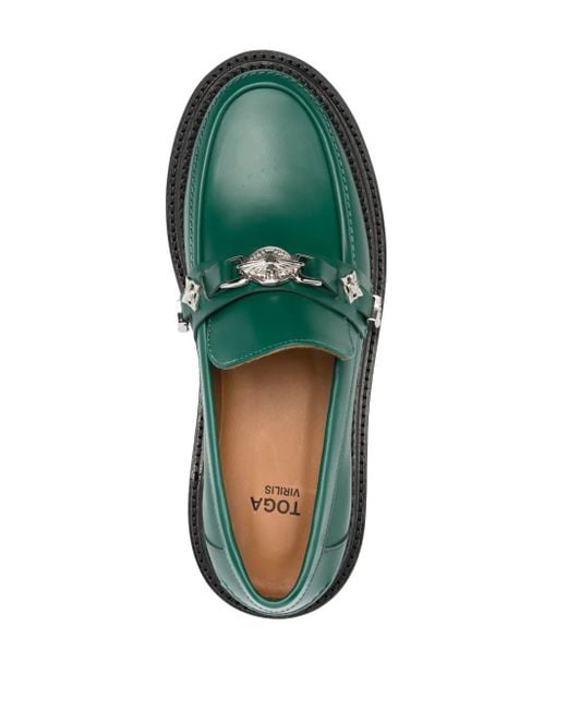 Mocasines con suela gruesa Toga Virilis de hombre de color Green