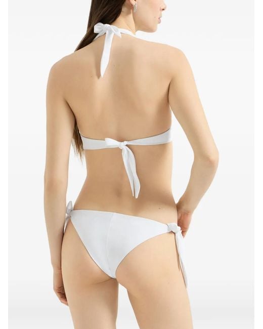 Brunello Cucinelli White Monili Bikini Bottoms