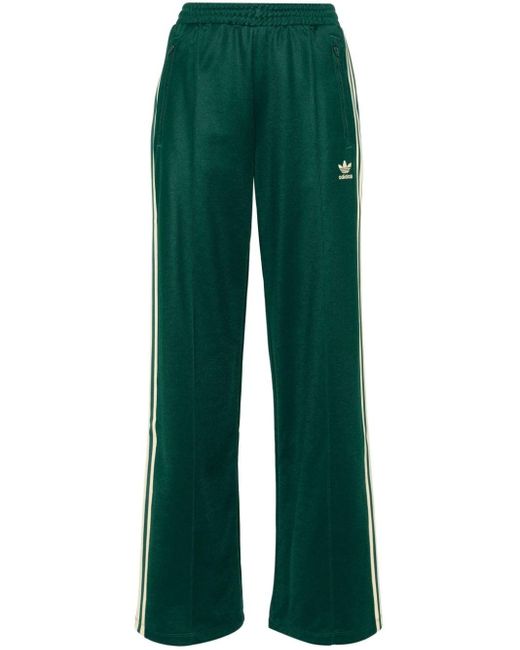Adidas Green 3-stripes Wide-leg Trousers