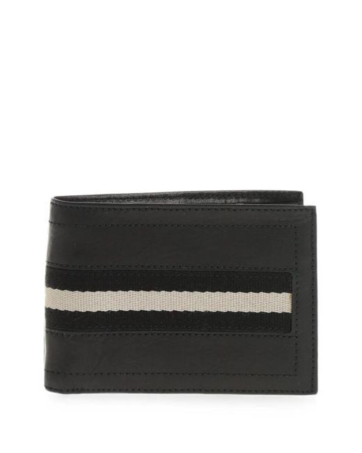 Bally Black Contrast-Band Leather Wallet