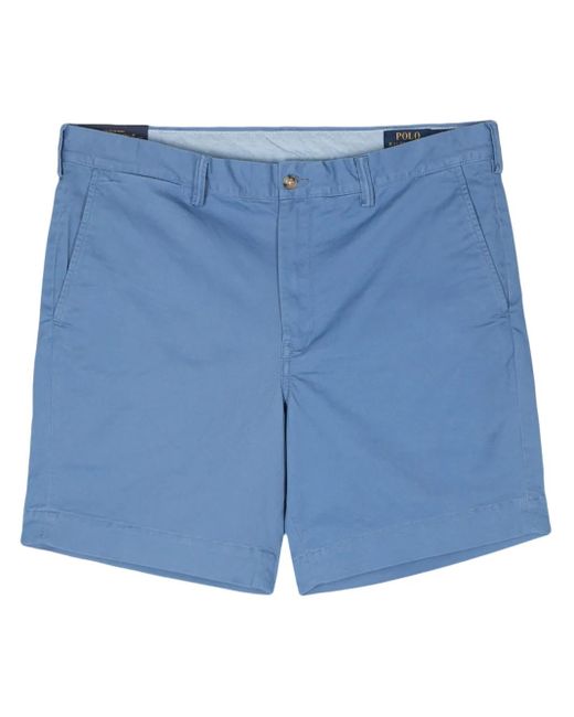 Polo Ralph Lauren Blue Logo-Embroidered Chino Shorts for men