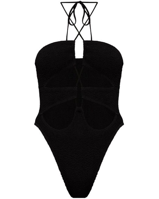 Bañador Gia con abertura Bondeye de color Black