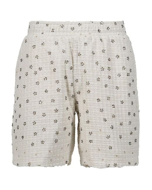 Honor The Gift Gray Floral-Print Elastic-Waistband Shorts for men
