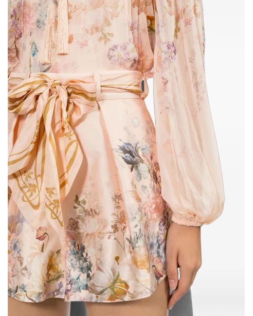 Zimmermann Pink Valiant Tuck Short