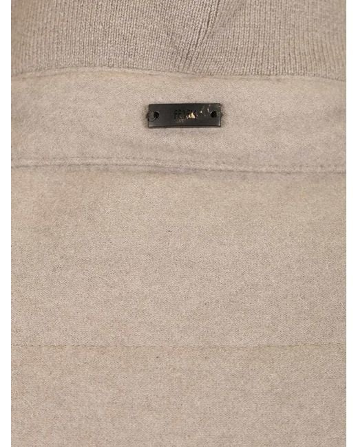 Fedeli Natural Quilted High-Neck Gilet for men