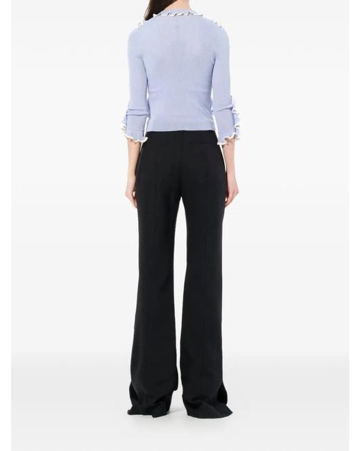 McQueen Black Light Wool Trousers