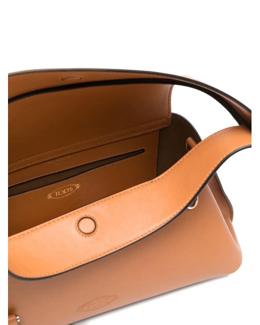 Tod's Natural Mini Leather Clutch Bag