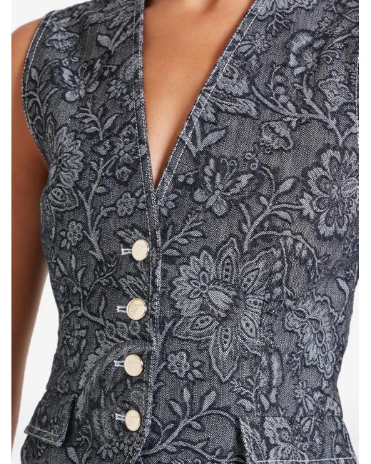 Chaleco con estampado floral Temperley London de color Gray