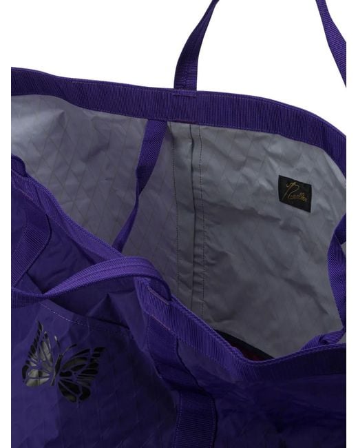 Needles Blue Butterfly-Print Tote Bag for men