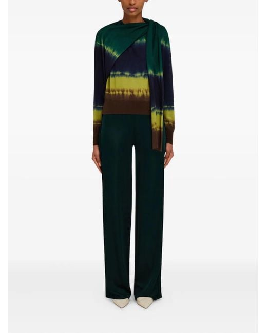 Ferragamo Green Tie Dye Pullover