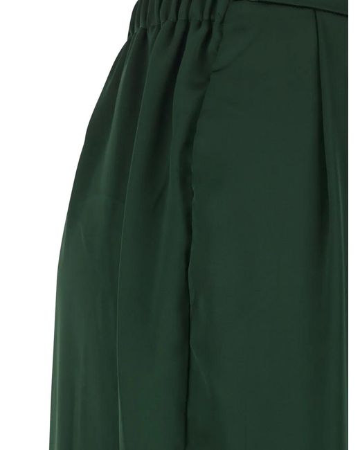 Norma Kamali Green Elasticated Palazzo Pants