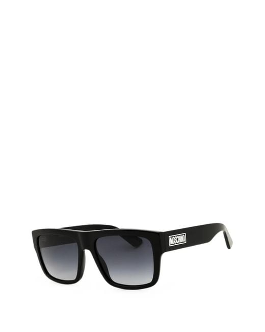 Moschino Black Rectangular-Frame Sunglasses for men