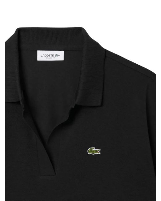 Lacoste Black Logo-Patch Polo Top