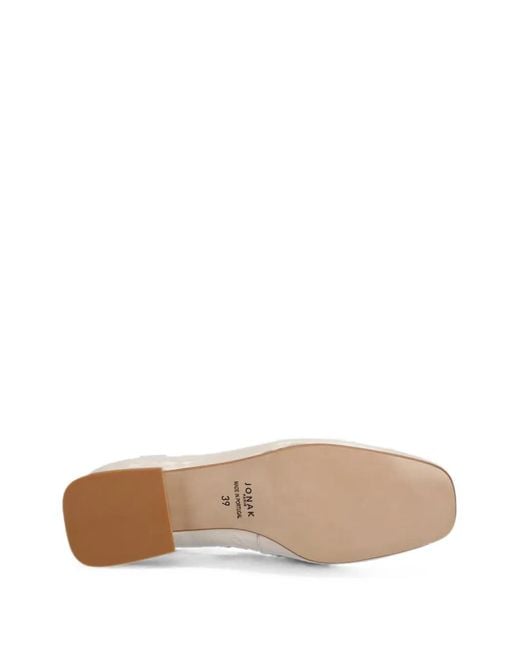 JONAK PARIS Natural Dybil Bow-Detail Patent-Finish Pumps