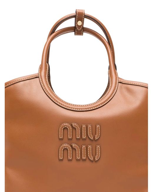 Miu Miu Brown Ivy Tote Bag