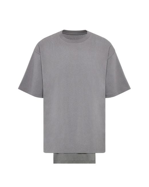 Maison Margiela Gray T-Shirt À Design Superposé for men