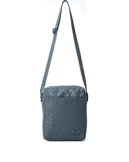 Issey Miyake Blue Voyager Triangular-Tile Messenger Bag for men